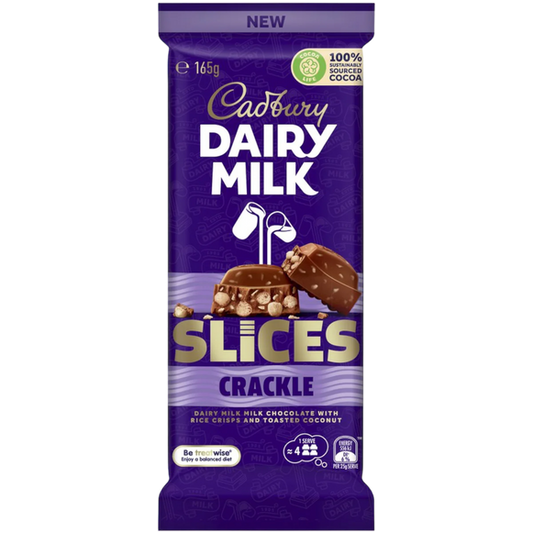 Cadbury Dairy Milk SLICES Crackle 165g (AUS)