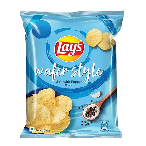 Lay's Wafer Style Salt with Pepper Flavour Crisp 48g (IND) - BB Dec 23