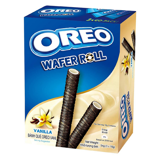 Oreo Wafer Roll Vanilla Cream 54g (EU) - BB Nov 23