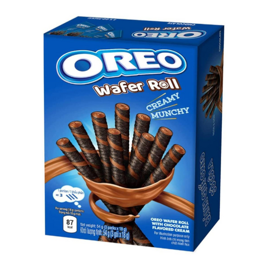 Oreo Wafer Roll Chocolate Cream 54g (EU) - BB Nov 23