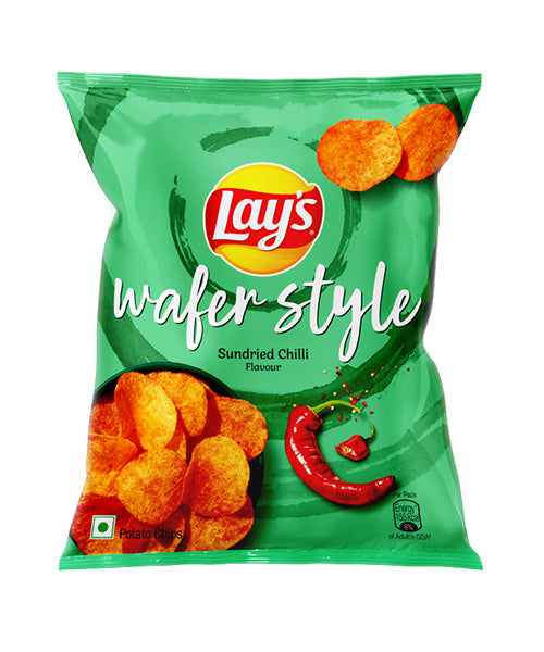 Lay's Wafer Style Sundried Chilli Flavour Crisp 48g (IND) - BB Jan 24