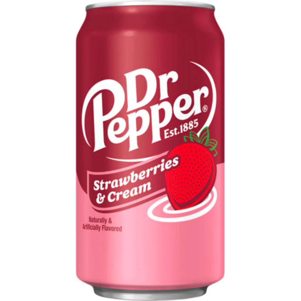 Dr Pepper Strawberry & Cream 355ml (USA) - BB Nov 23